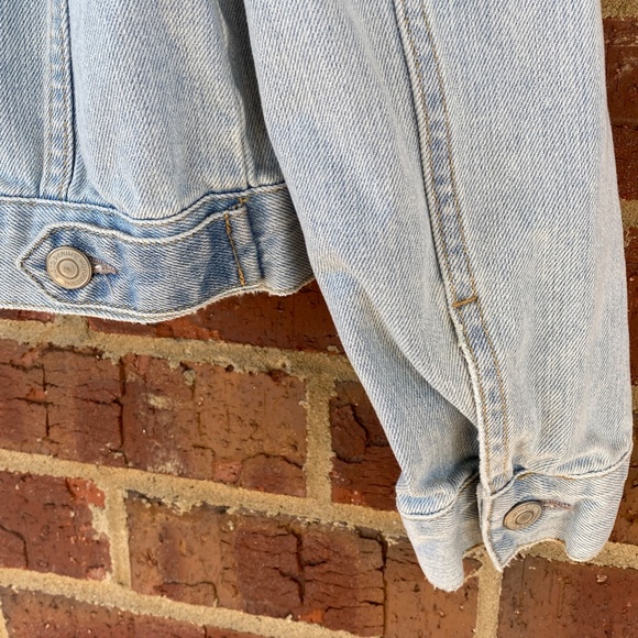 TopShop Moto Light Blue Denim Jacket 12 US - Picture 9 of 14